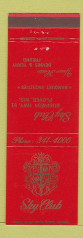 Matchbook Cover - Sky Club Plover WI