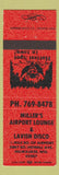 Matchbook Cover - Miller's Airport Lounge Disco Milwaukee WI Devil