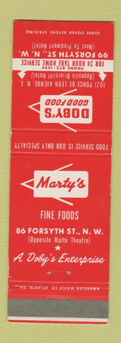 Matchbook Cover - Doby's Restaurant Atlanta GA