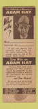 Matchbook Cover - Adam Hats Celebrity SAMPLE