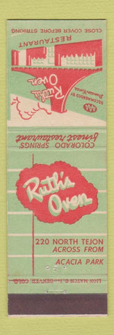 Matchbook Cover - Ruth's Oven Colorado Springs