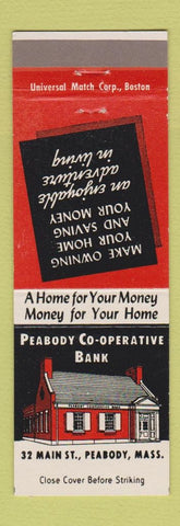 Matchbook Cover - Peabody COOP Bank Peabody MA