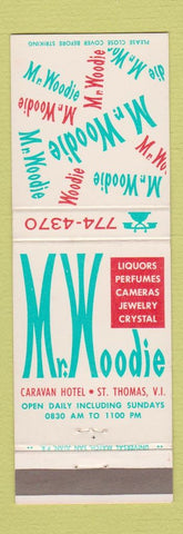 Matchbook Cover - Mr Woodie Caravan Hotel St Thomas Virgin Islands