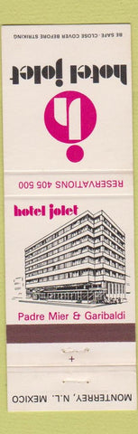 Matchbook Cover - Hotel Jolet Monterrey Mexico