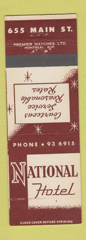 Matchbook Cover - National Hotel Canada