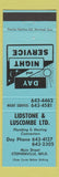 Matchbook Cover - Lidstone Luscombe Plumbing Heating Stephenville NF