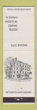 Matchbook Cover - Hotel James Wilson Carlisle PA low phone #