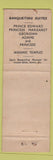 Matchbook Cover - Piccadilly Hotel UK England WEAR