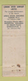 Matchbook Cover - Phorpres London Brick UK England WEAR
