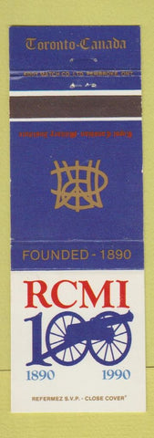 Matchbook Cover - RCMI Torotno ON 1990 cannon