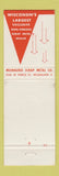 Matchbook Cover - Milwaukee Scrap Metal Company WI