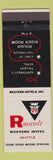 Matchbook Cover - Roosevelt Western Hotel Seattle WA