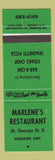 Matchbook Cover - Marlene's Restaurant Dresden ON