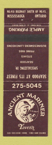 Matchbook Cover - Ancient Mariner Tavern Mississauga ON WEAR
