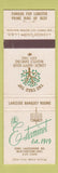 Matchbook Cover - The Estaminet Burlington ON