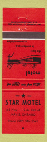Matchbook Cover - Star Motel Jarvis ON