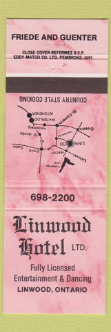 Matchbook Cover - Linwood Hotel Linwood ON