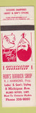 Matchbook Cover - Ron's Barber Shop Blind River ON