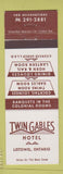 Matchbook Cover - Twin Gables Hotel Listowel ON