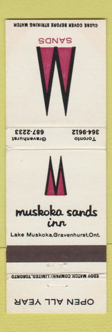 Matchbook Cover - Muskoka Sands Inn Gravenhurst ON