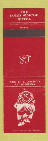 Matchbook Cover - Lord Simcoe Hotel Toronto ON WEAR #1