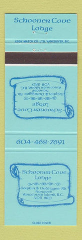 Matchbook Cover - Schooner Cave Lodge Vancouver Island BC