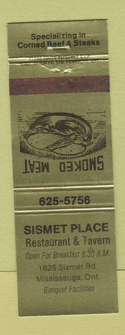 Matchbook Cover - Sismet Place Restaurant Mississauga ON