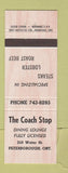Matchbook Cover - Coach Stop Restaurant Peterborough ON