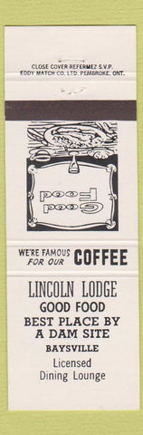Matchbook Cover - Lincoln Lodge Baysville ON