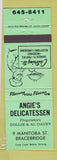 Matchbook Cover - Angie's Deli Bracebridge ON WORN