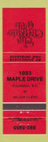 Matchbook Cover - Cliffside Pub Squamish BC