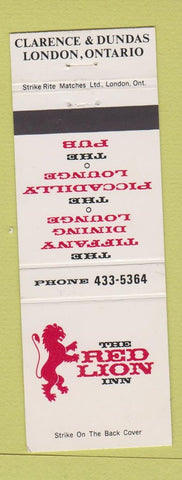 Matchbook Cover - Red Lion Inn London ON #1