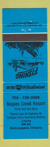 Matchbook Cover - Nogies Creek Resort Bobcaygeon ON