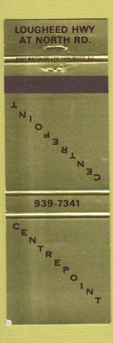 Matchbook Cover - Centrepoint Cariboo Trail Hotel Coquitlam BC