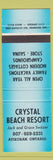 Matchbook Cover - Crystal Beach Resort Atikokan ON