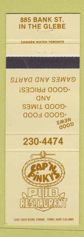 Matchbook Cover - Capn Pinkys Pub Restaurant