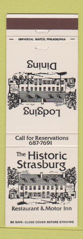 Matchbook Cover - Historic Strasburg Motor Inn PA