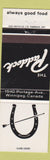 Matchbook Cover - The Paddock Winnipeg MB
