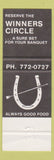 Matchbook Cover - The Paddock Winnipeg MB