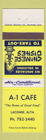 Matchbook Cover - A1 Cafe Chinese Lacombe AB