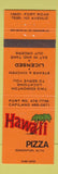 Matchbook Cover - Hawaii Pizza Edmonton AB