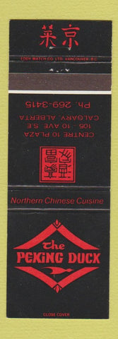 Matchbook Cover - Peking Duck Chinese Calgary AB