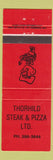 Matchbook Cover - Thorhild Steak Pizza AB