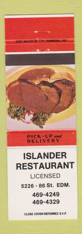 Matchbook Cover - Islander Restaurant Edmonton AB