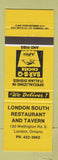 Matchbook Cover - London South Restaurant London ON
