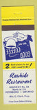 Matchbook Cover - Rawhide Restaurant Peterboro ON