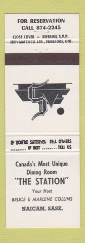 Matchbook Cover - The Station Naicam SK