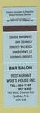Matchbook Cover - Restaurnt Woo's House Quebec QC