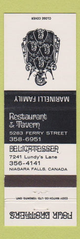 Matchbook Cover - Four Brothers Restaurant Niagara Falls ON