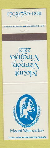 Matchbook Cover - Mount Vernon Inn VA